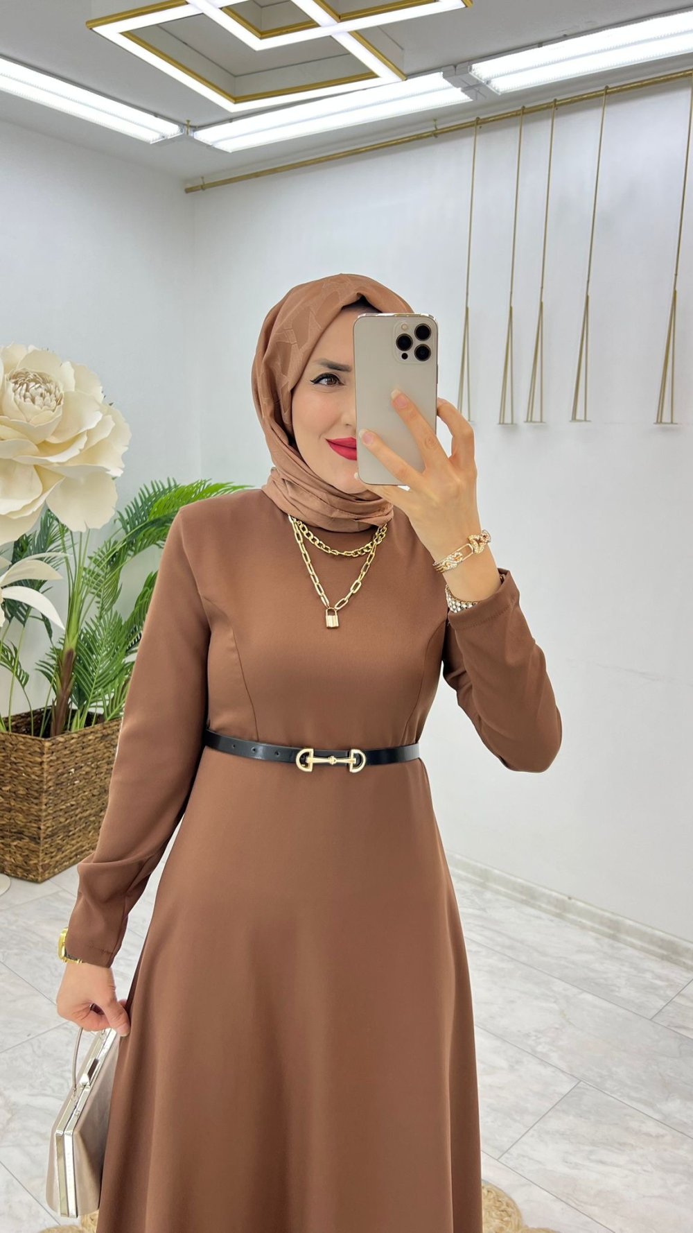 Robe hijab &#039;ceinture non inclus&#039; - صورة 3