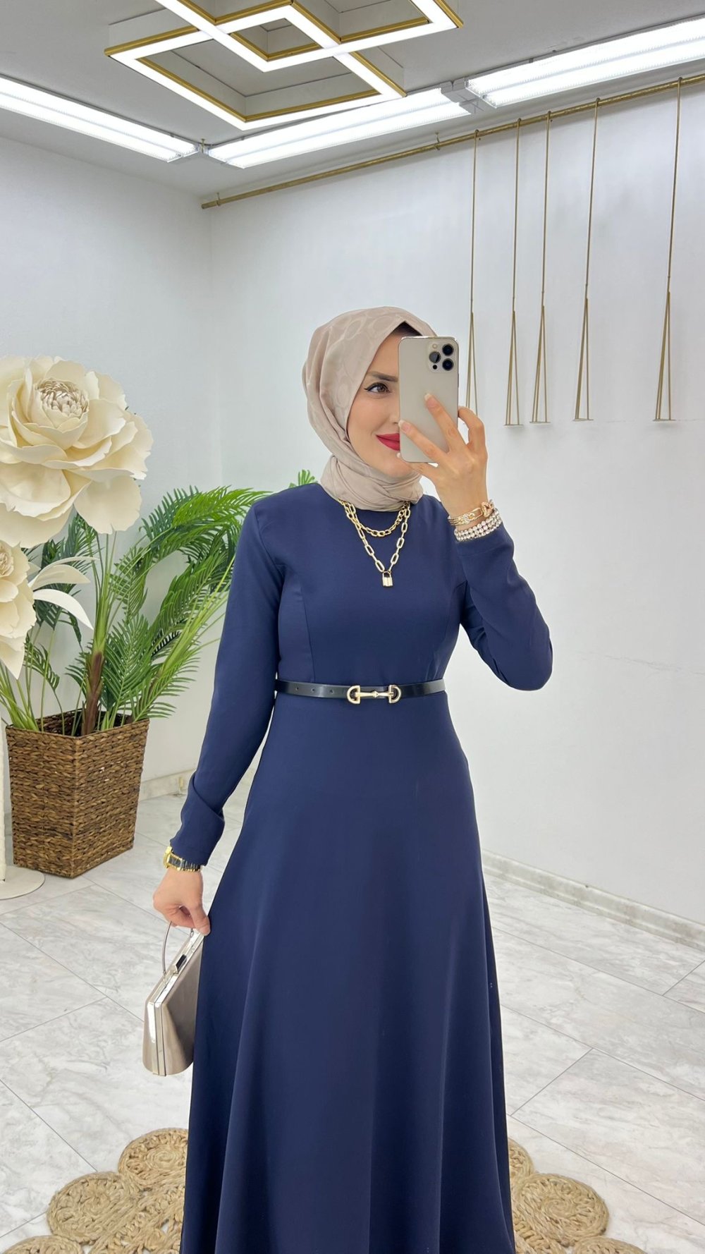 Robe hijab 'ceinture non inclus' - صورة 5