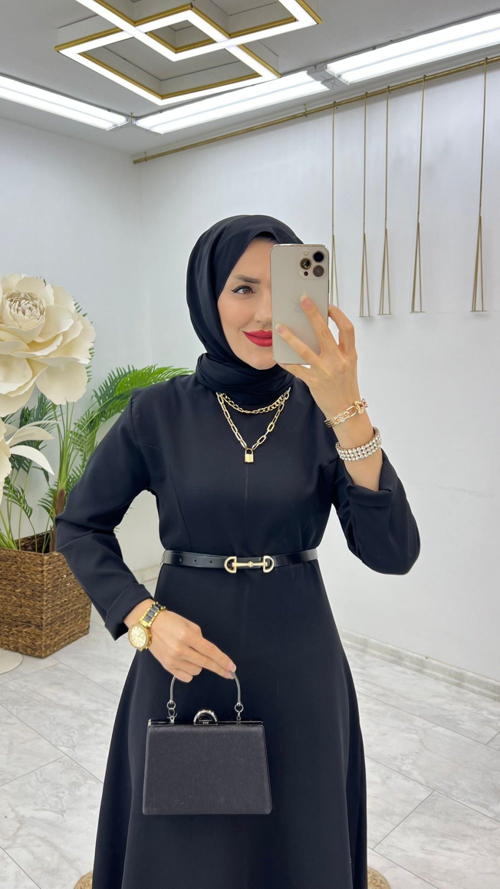 Robe hijab &#039;ceinture non inclus&#039; - صورة 7