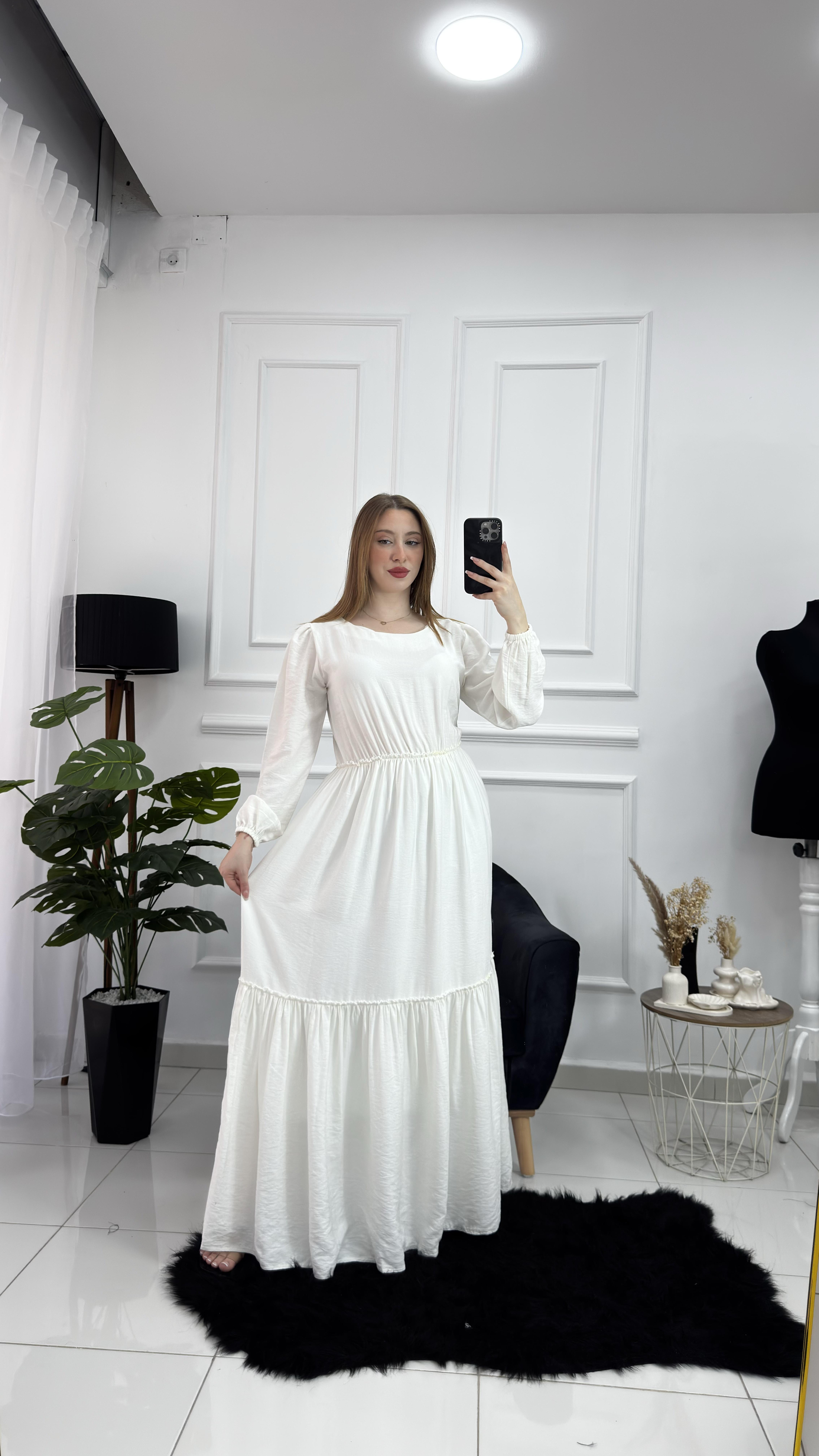 Robe gilet blanche - صورة 6 thumbnail