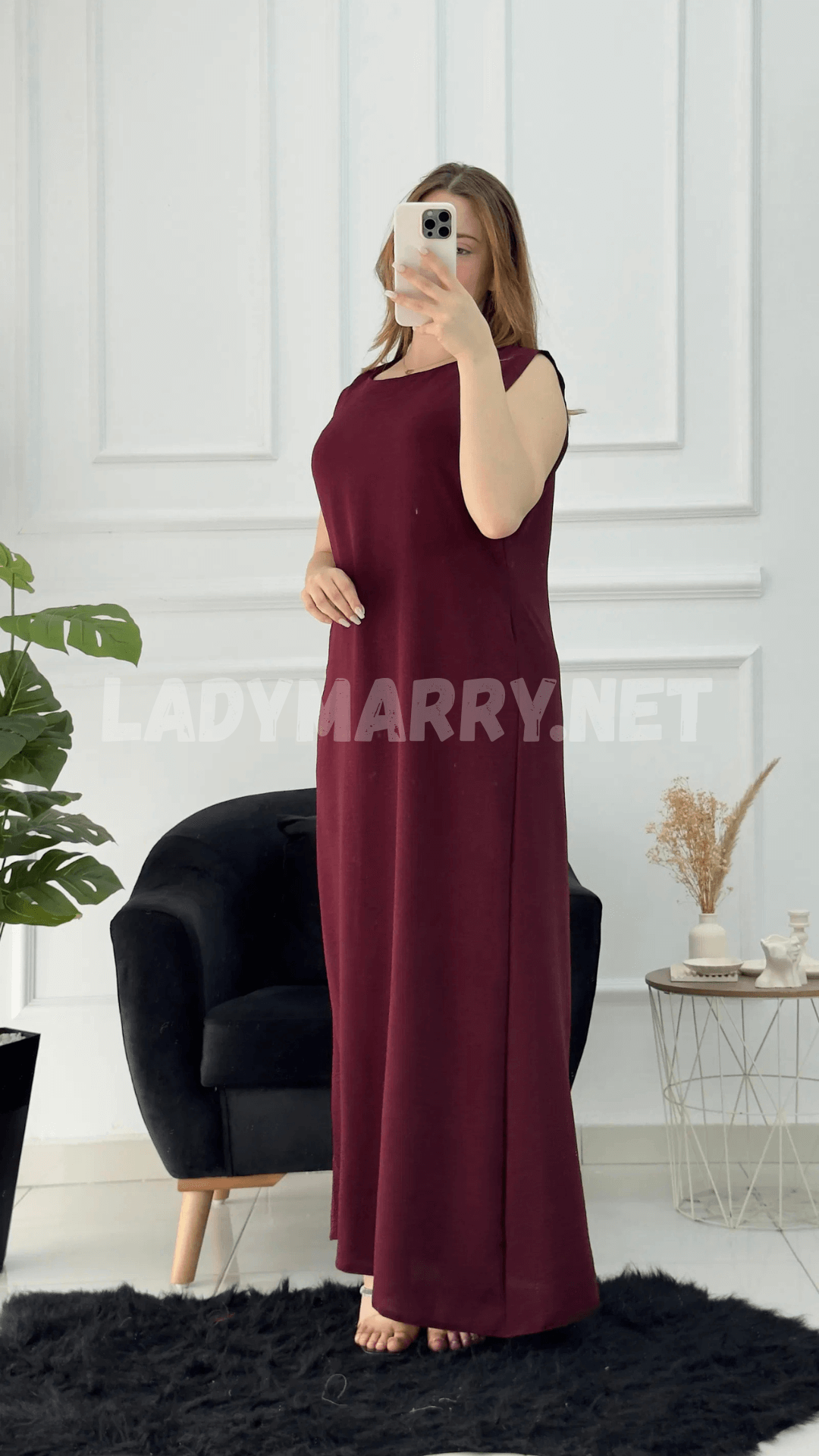 Robe droite en crepe froissé - صورة 9 thumbnail