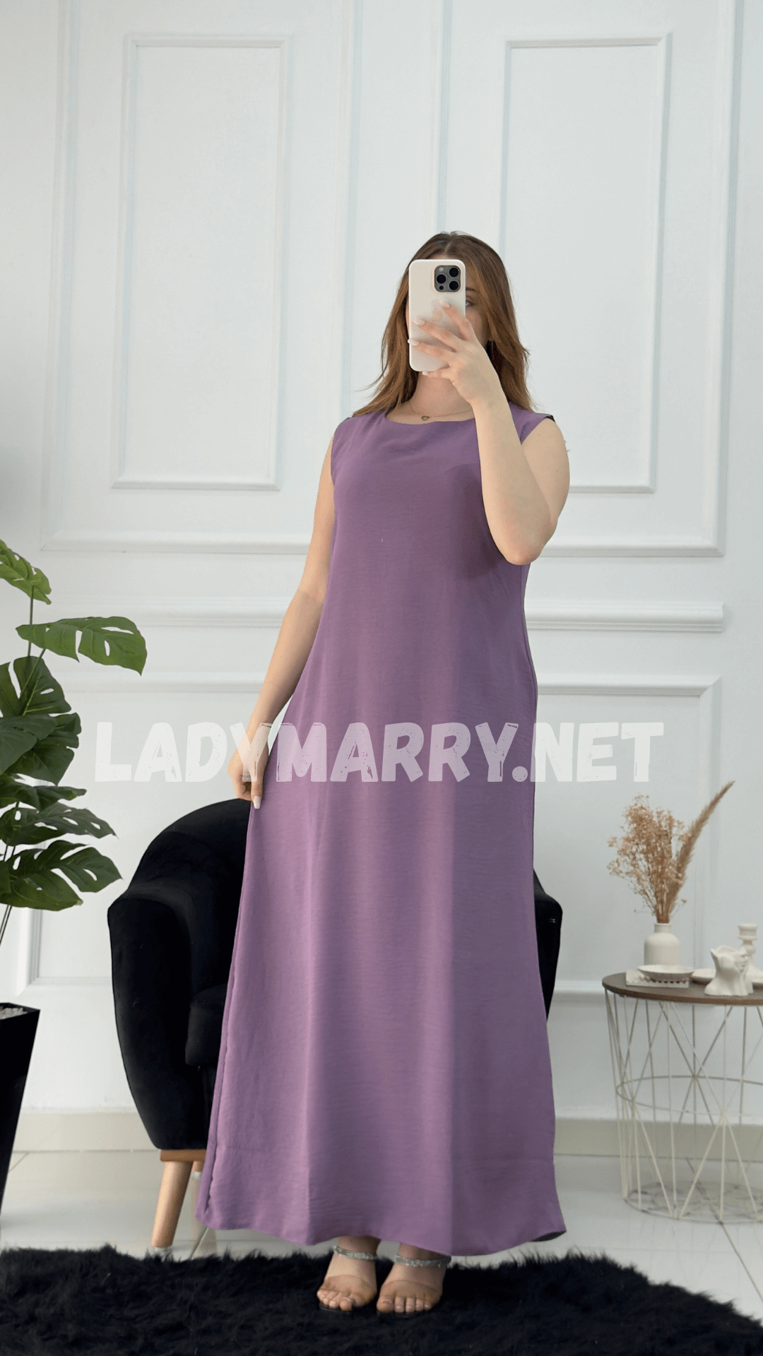 Robe droite en crepe froissé - صورة 4 thumbnail