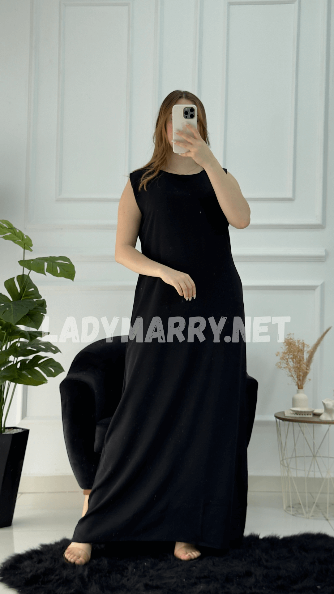 Robe droite en crepe froissé - صورة 6 thumbnail