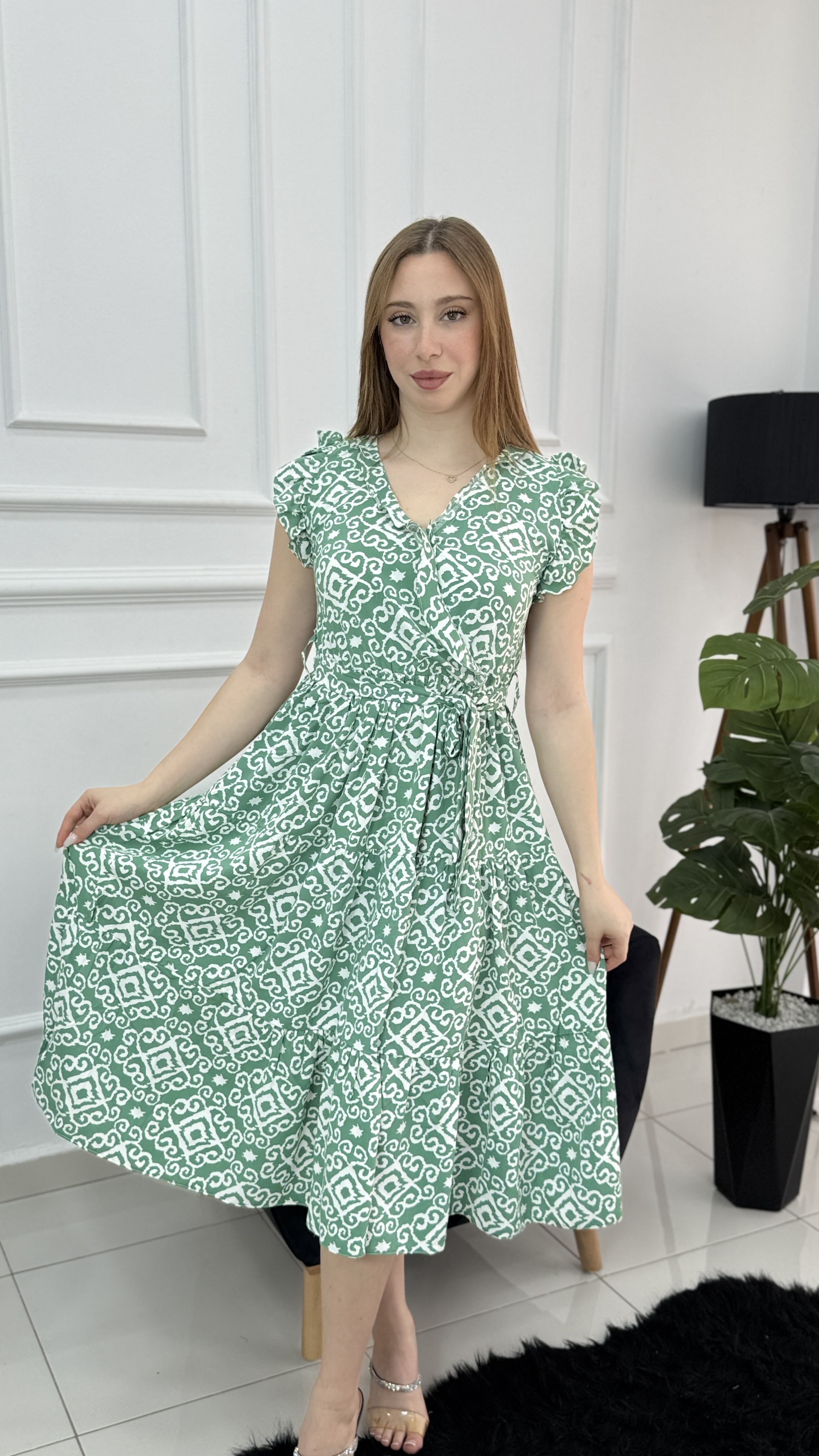 Robe Clara à Motifs - صورة 3