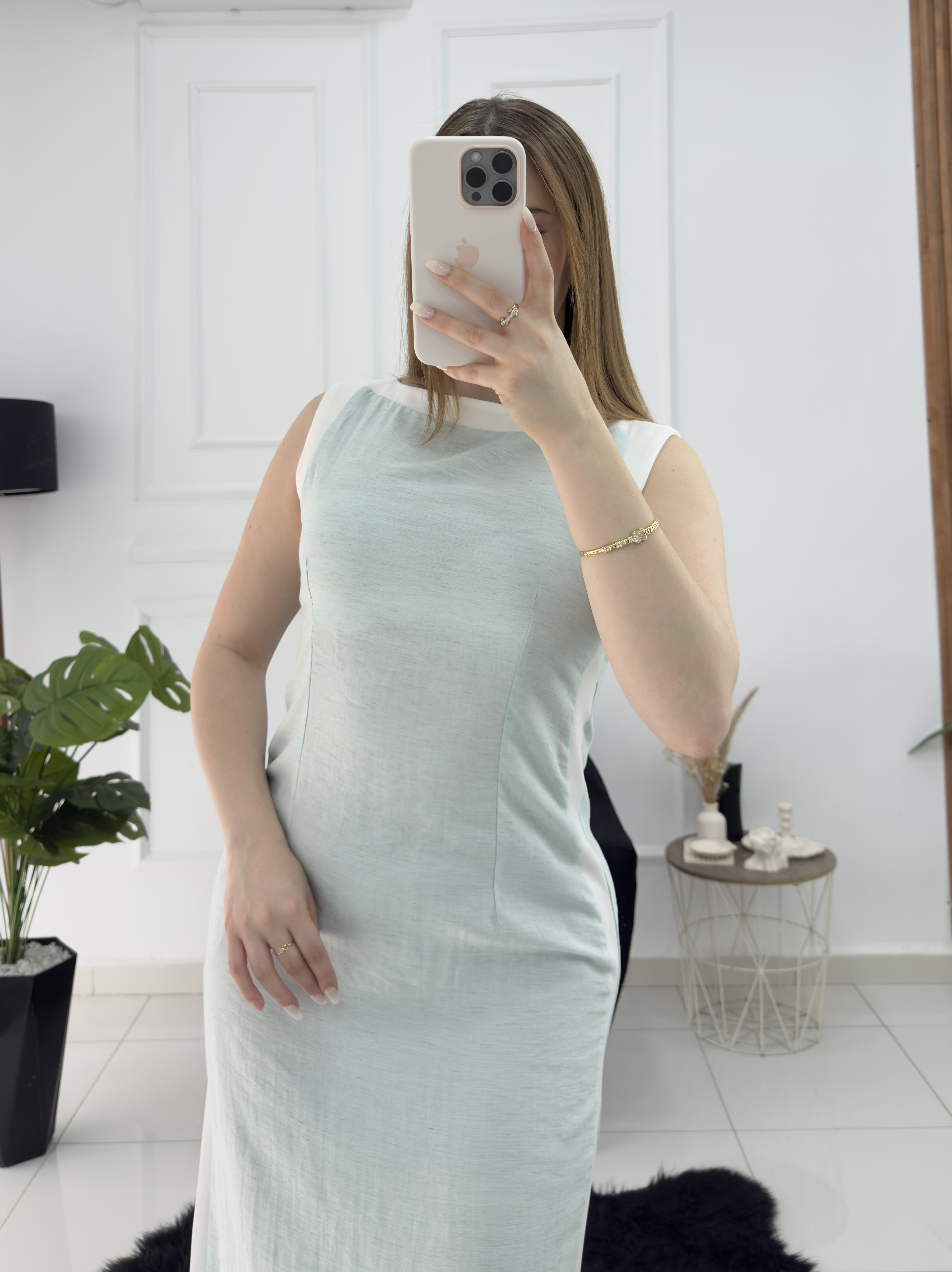 robe droite a bonde - صورة 2