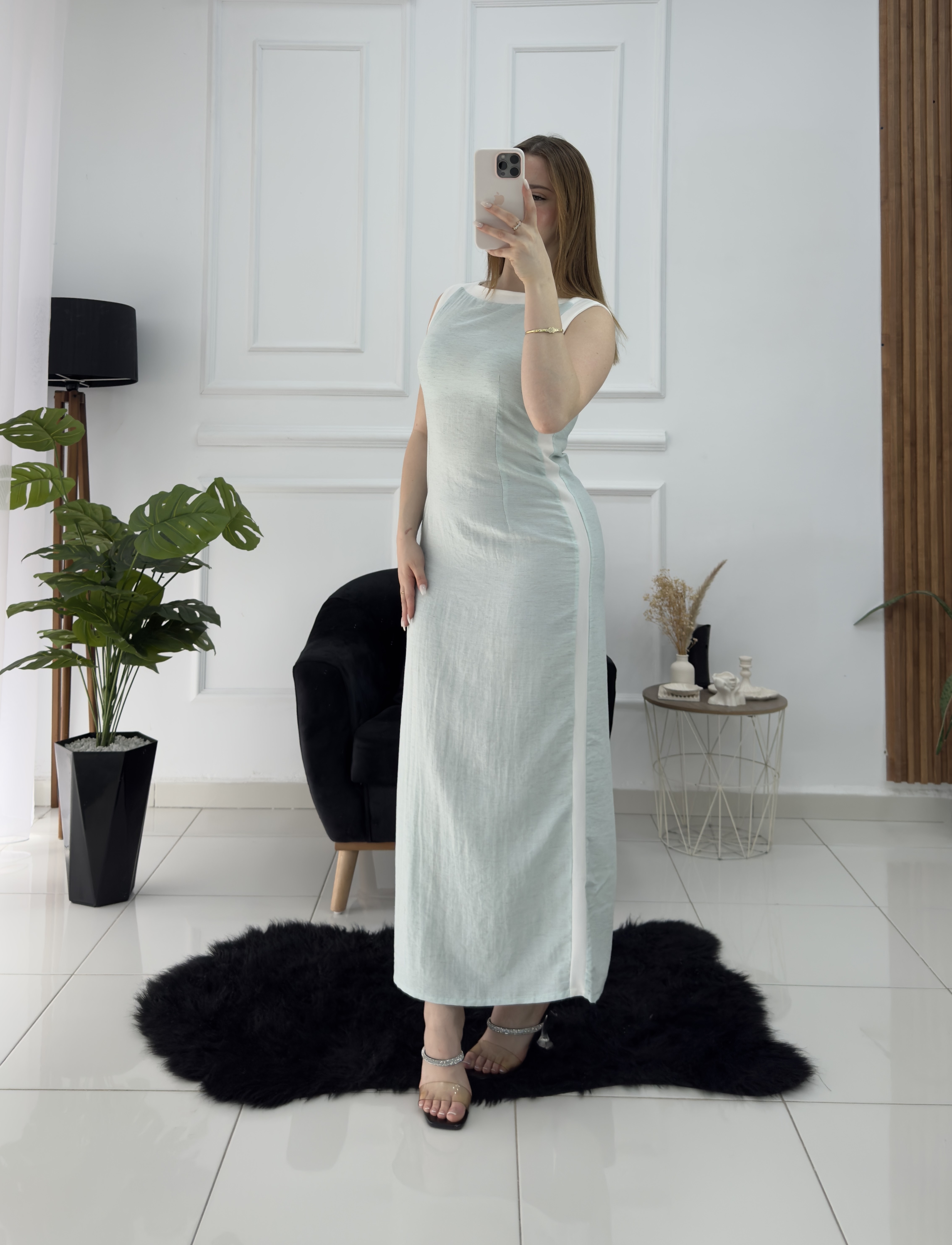 robe droite a bonde - صورة 3