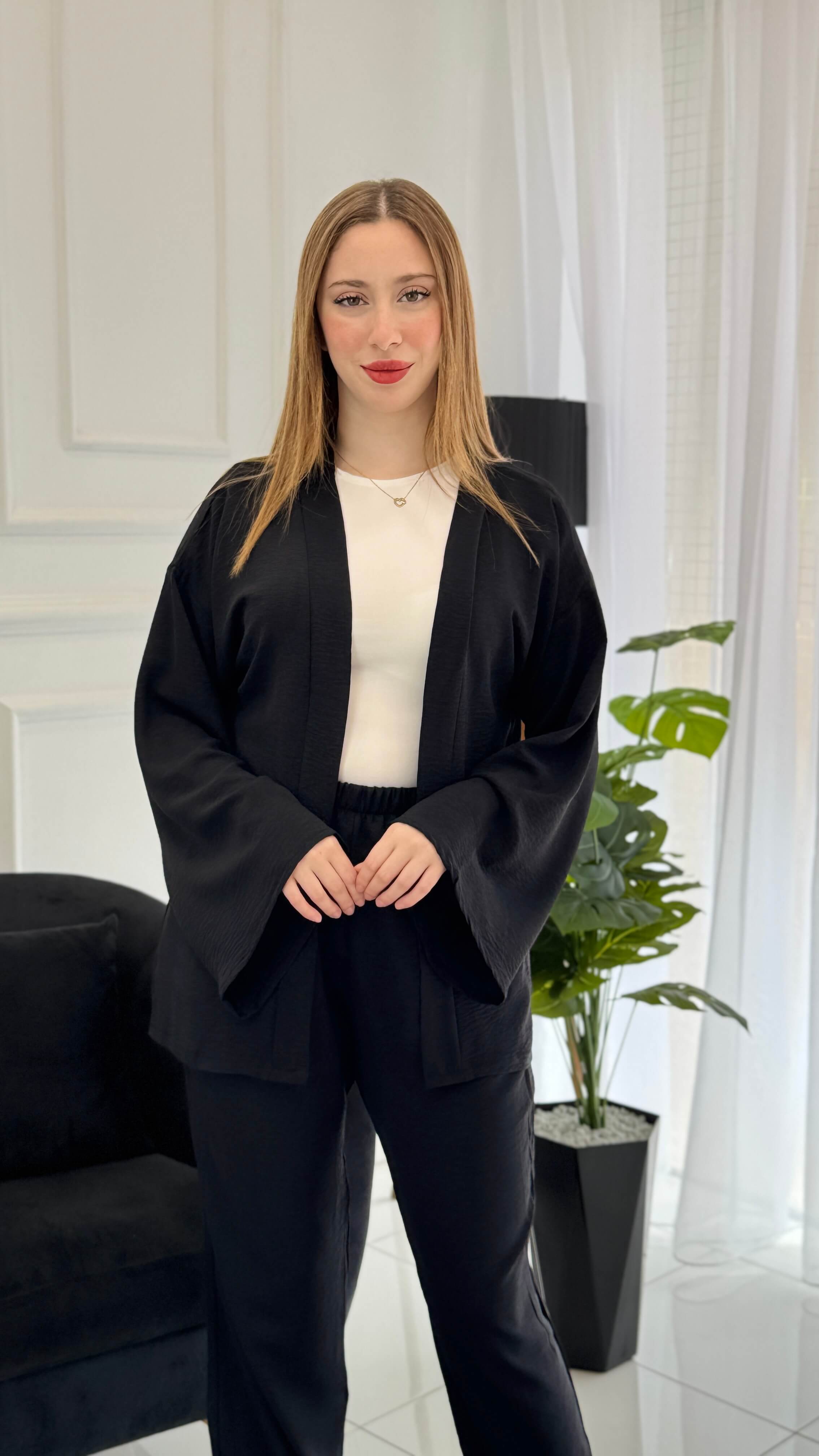 Ensemble kimono En Crepe Froissé - صورة 18 thumbnail