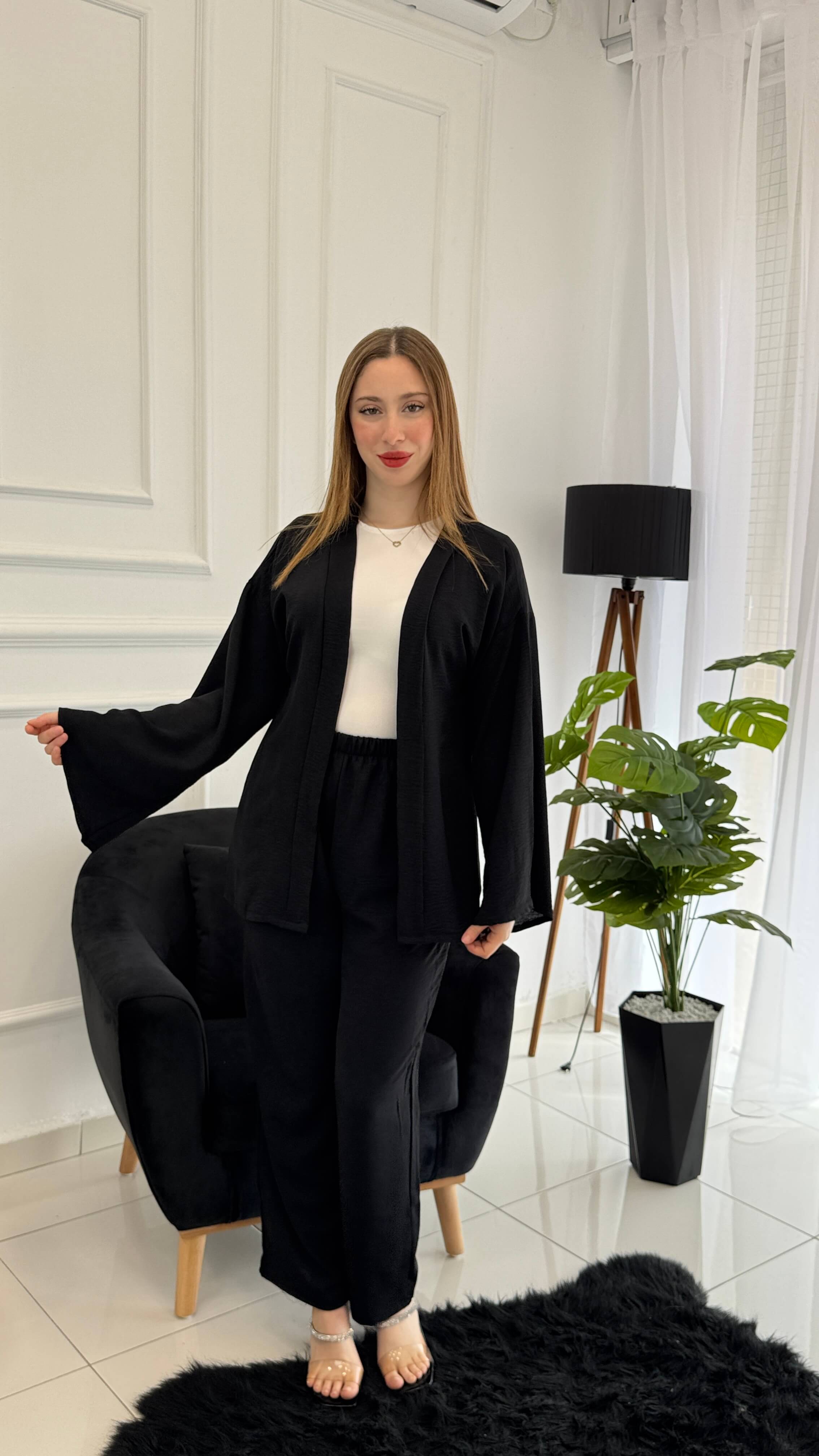 Ensemble kimono En Crepe Froissé - صورة 19 thumbnail