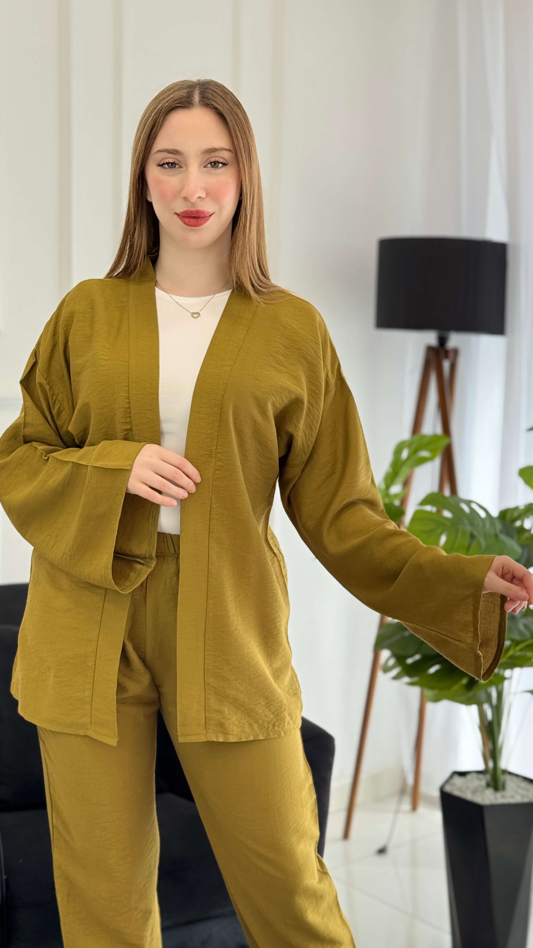 Ensemble kimono En Crepe Froissé - صورة 2