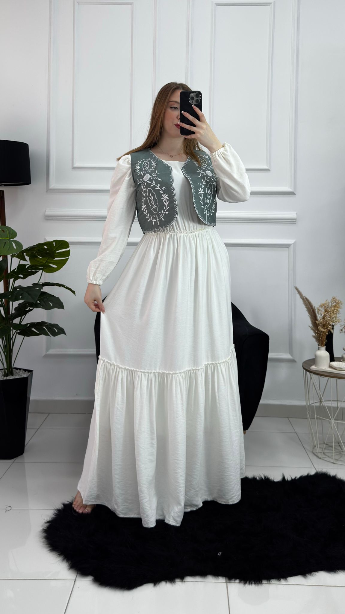 Robe gilet blanche 